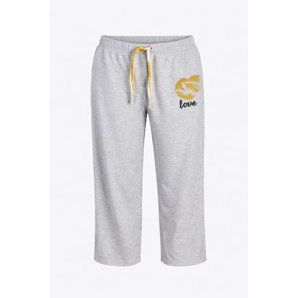 VS PINK Mizzou Tiger Gray Collegiate Sweatpants Bling Love Lounge Cotton Blend L